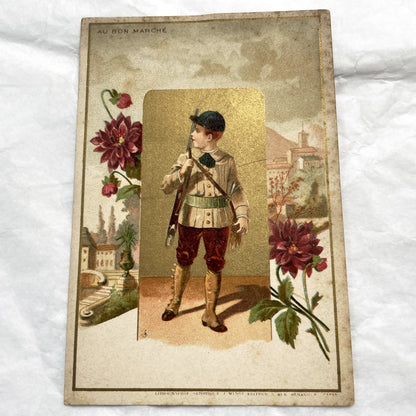 Late 19th - Au Bon Marché Parisian Advertising Cards - Vintage French Chromos - Store Trade Collection - Antique Art Prints - Paris Retail