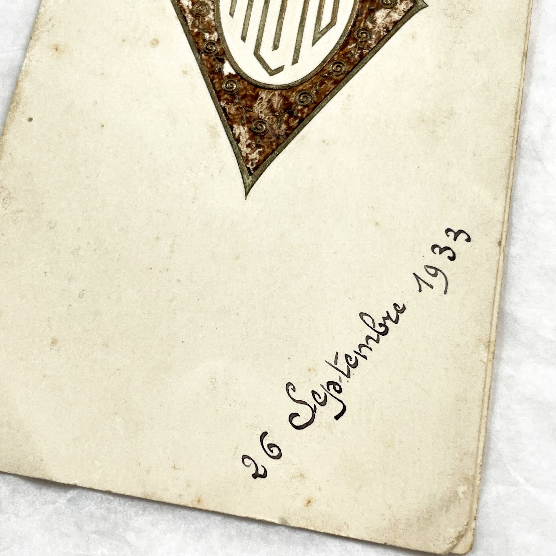 1930s - Vintage French Menu Card - Elegant Dining Ephemera - September 1933 - Historic European Cuisine Collectible