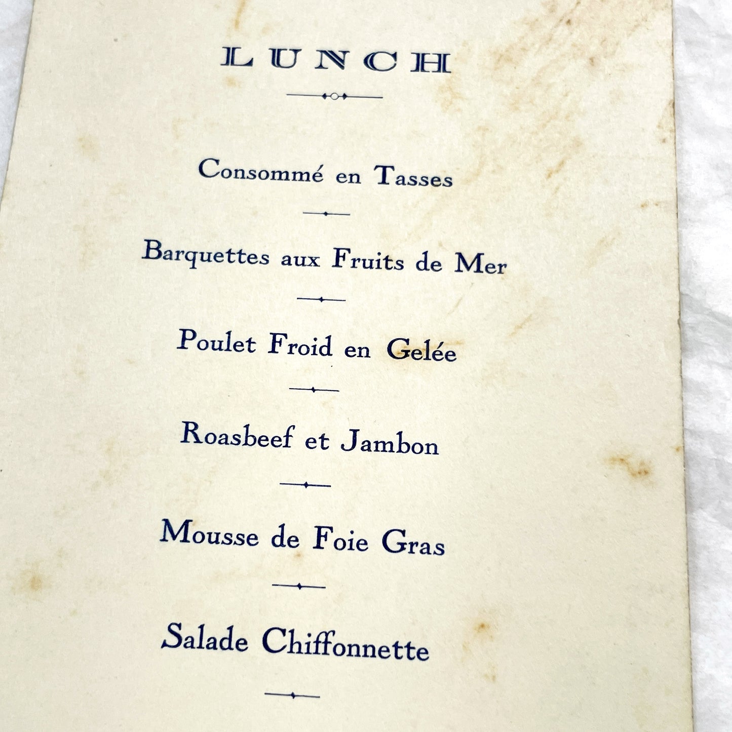 1930s - Vintage French Lunch Menu - Hôtel de France Poitiers - December 30 1935 - Historical Dining Ephemera - Signed Back