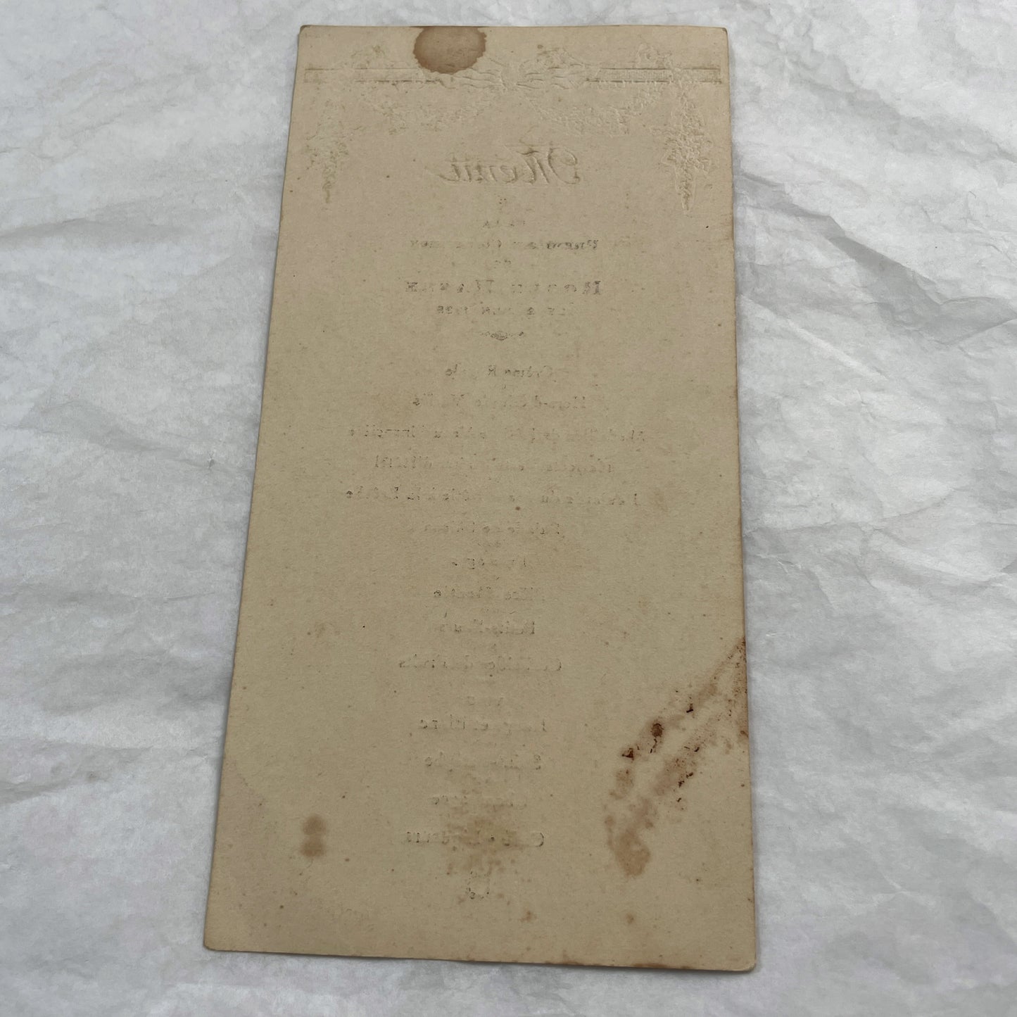 1930s - Vintage French First Communion Menu - Dinner Document - Unique Ephemera - 1935 Family Event - Collectible Paper