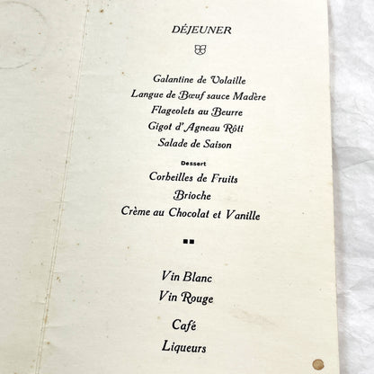 1930s - Vintage First Communion Menu - 1939 French Religious Sacrament Document - Elegant Dinner Luncheon Program Historical Collectible