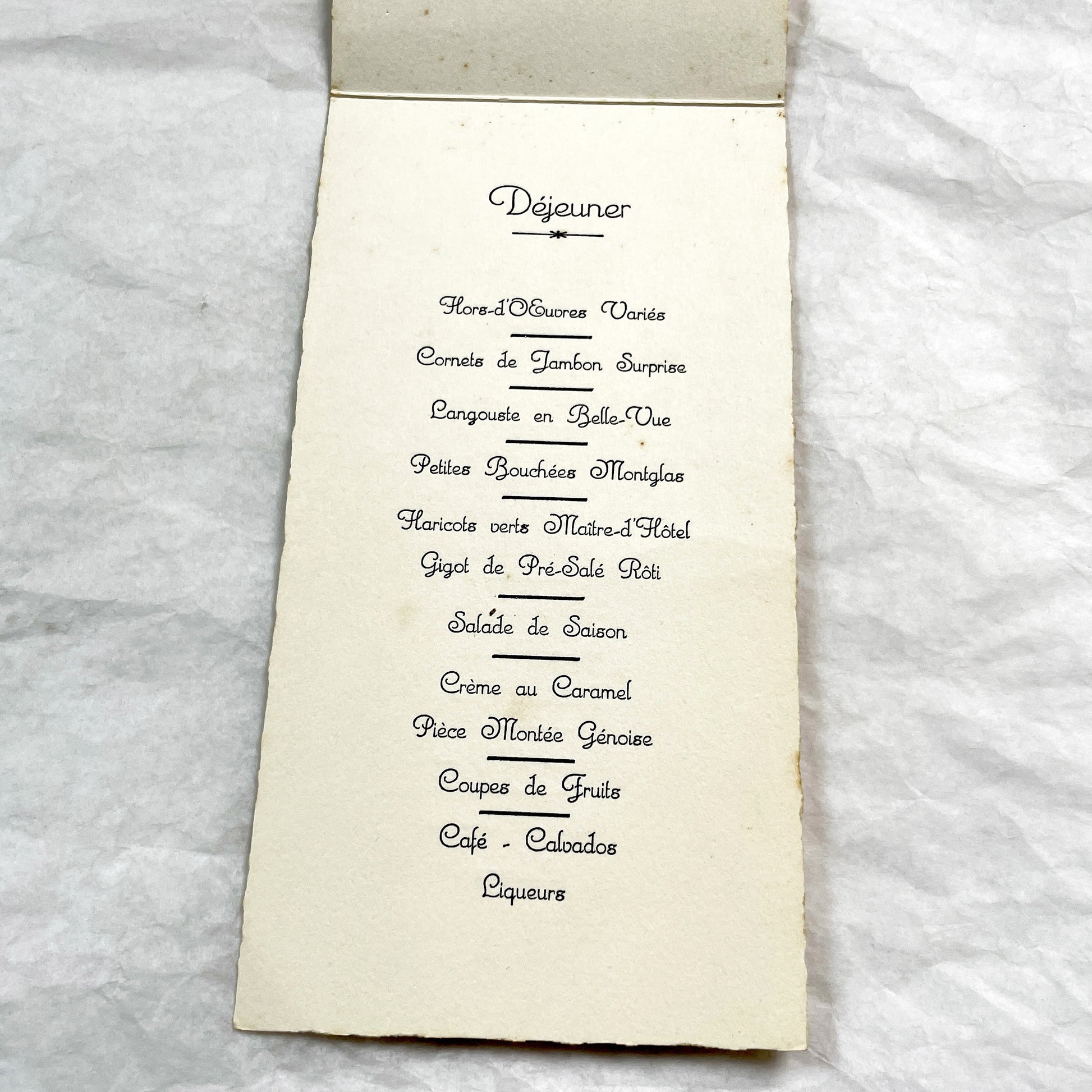 1930s - Vintage French First Communion Menu Card - 1936 - Religious Ephemera - Antique Dinner Program