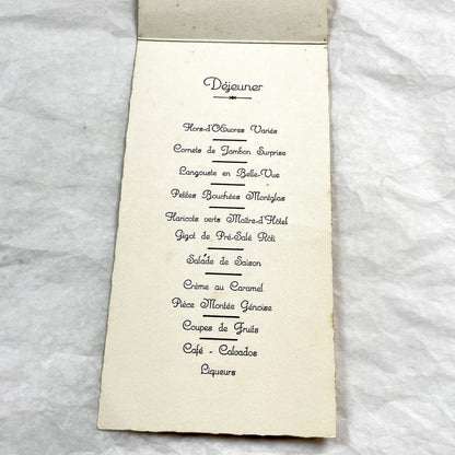 1930s - Vintage French First Communion Menu Card - 1936 - Religious Ephemera - Antique Dinner Program