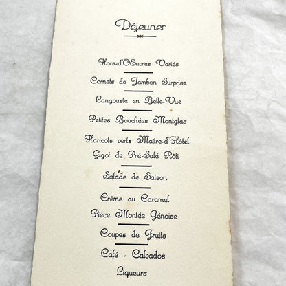 1930s - Vintage French First Communion Menu Card - 1936 - Religious Ephemera - Antique Dinner Program