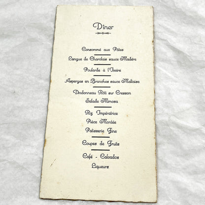 1930s - Vintage French First Communion Menu Card - 1936 - Religious Ephemera - Antique Dinner Program
