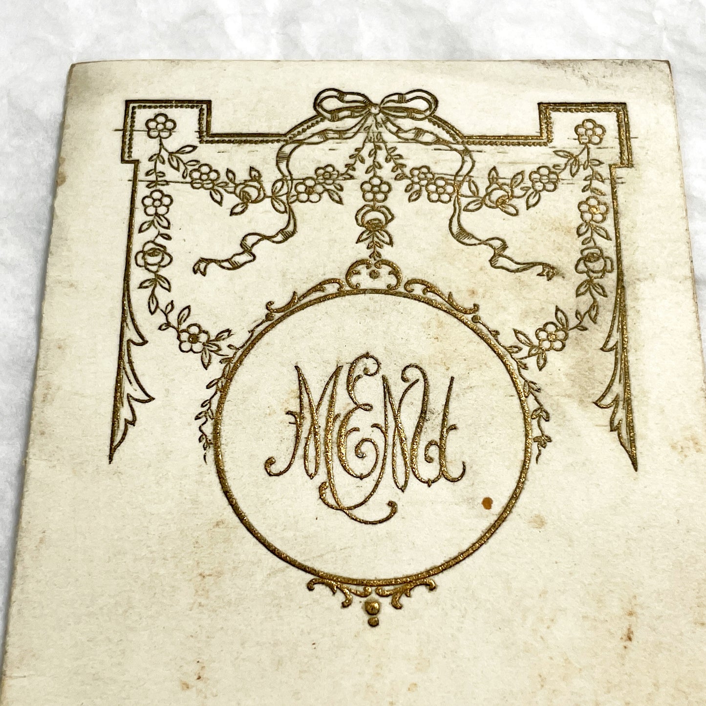 1920s - Vintage French Dinner Menu Card - Gilded Art Deco Motif - Grand Hotel Fine Dining Experience - 1928 - Collectible Ephemera History
