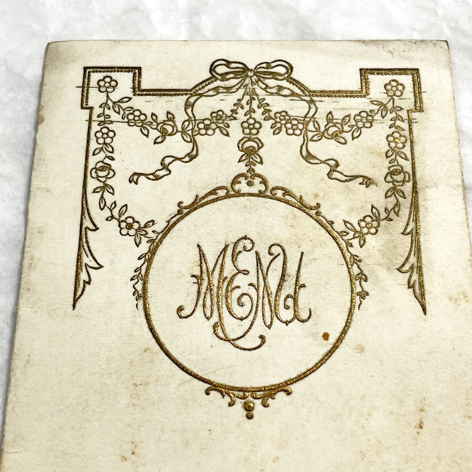 1920s - Vintage French Dinner Menu Card - Gilded Art Deco Motif - Grand Hotel Fine Dining Experience - 1928 - Collectible Ephemera History