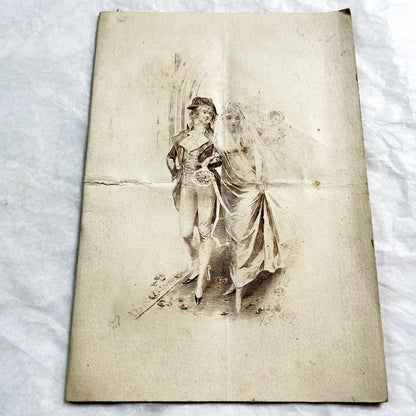 1920s - Antique French Menu From Restaurant Chandivert Flers - Elegant Wedding Dinner - Historic French Cuisine Collectible