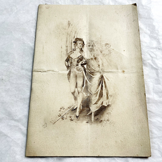 1920s - Antique French Menu From Restaurant Chandivert Flers - Elegant Wedding Dinner - Historic French Cuisine Collectible