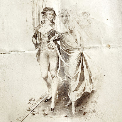 1920s - Antique French Menu From Restaurant Chandivert Flers - Elegant Wedding Dinner - Historic French Cuisine Collectible