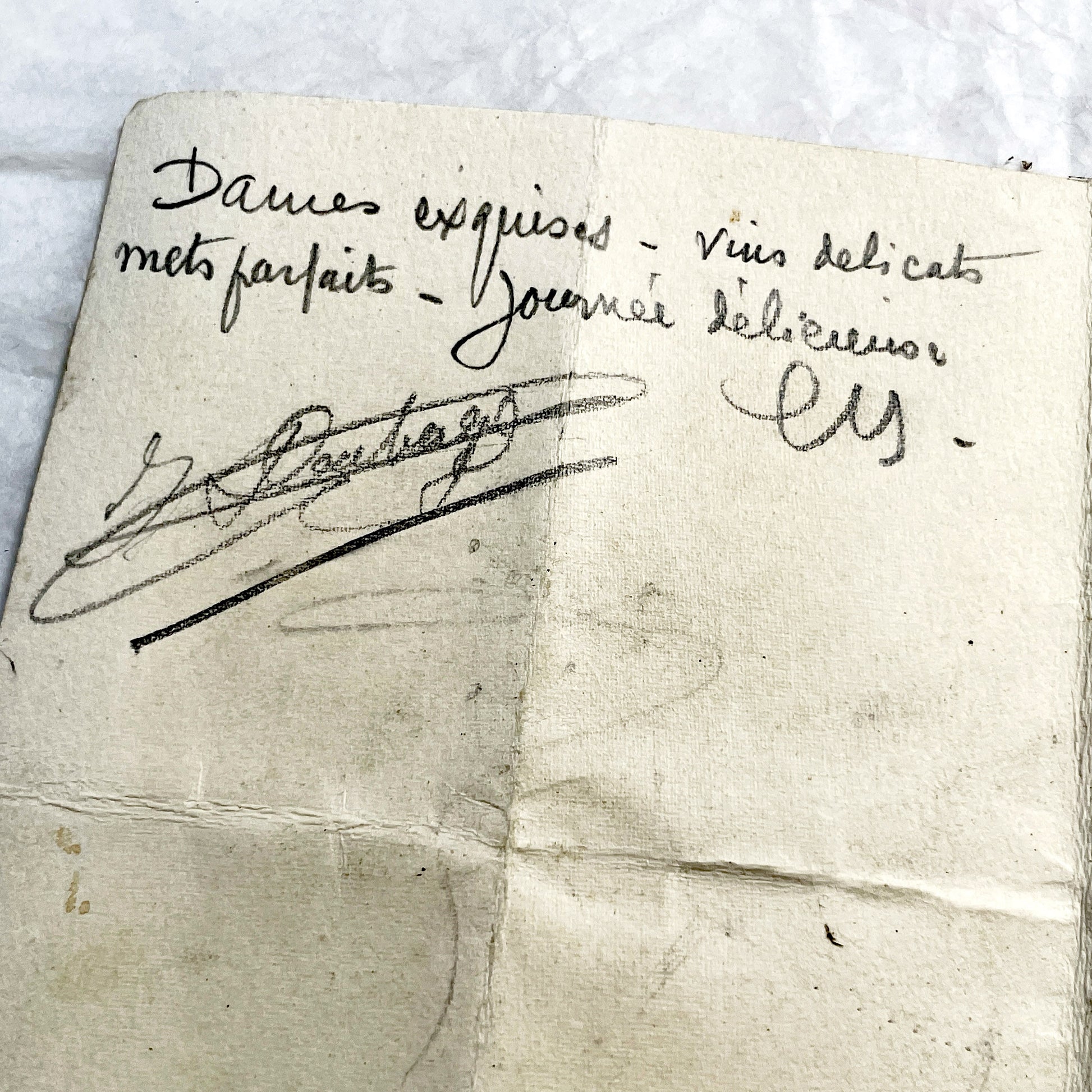 1920s - Antique French Menu From Restaurant Chandivert Flers - Elegant Wedding Dinner - Historic French Cuisine Collectible