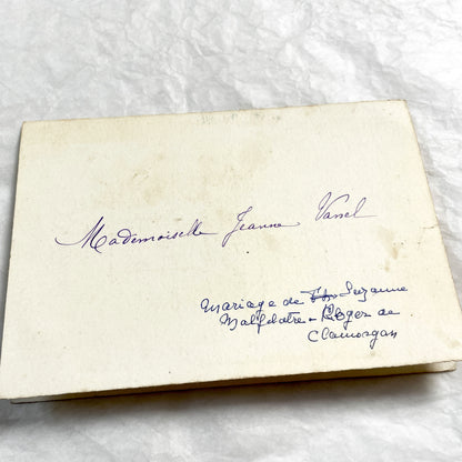 1920s - Vintage French Wedding Menu - Elegant Illustrated Monogram - Caen, June 8, 1920 - Historic Dinner Ephemera Collectible