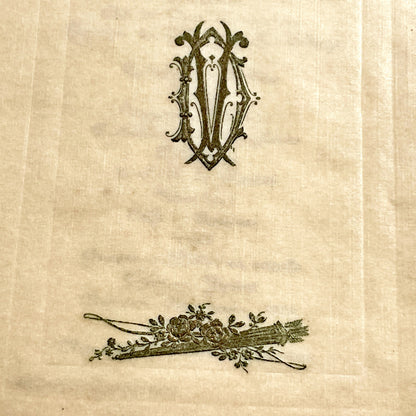 1920s - Antique French Dinner Menu Collectible - Formal Dining Ephemera - Vintage Restaurant Chandivert Caen - Historical Culinary Document