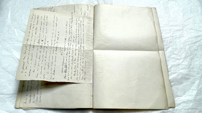 1900s French handwritten manuscript pages detailing ancient Greece history and mythology with elegant script.