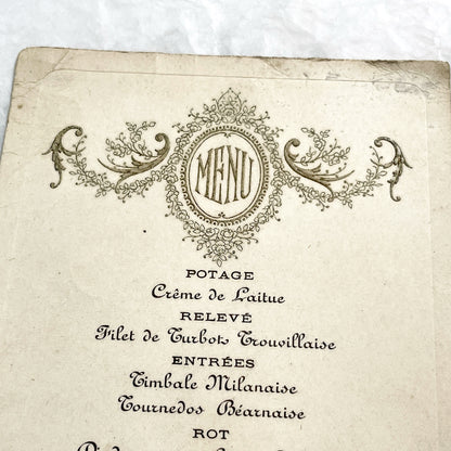 1920s - Vintage French Restaurant Menu - Chandivert Caen Dining - Historical Ephemera - Elegant Cuisine - Normandy Collectible