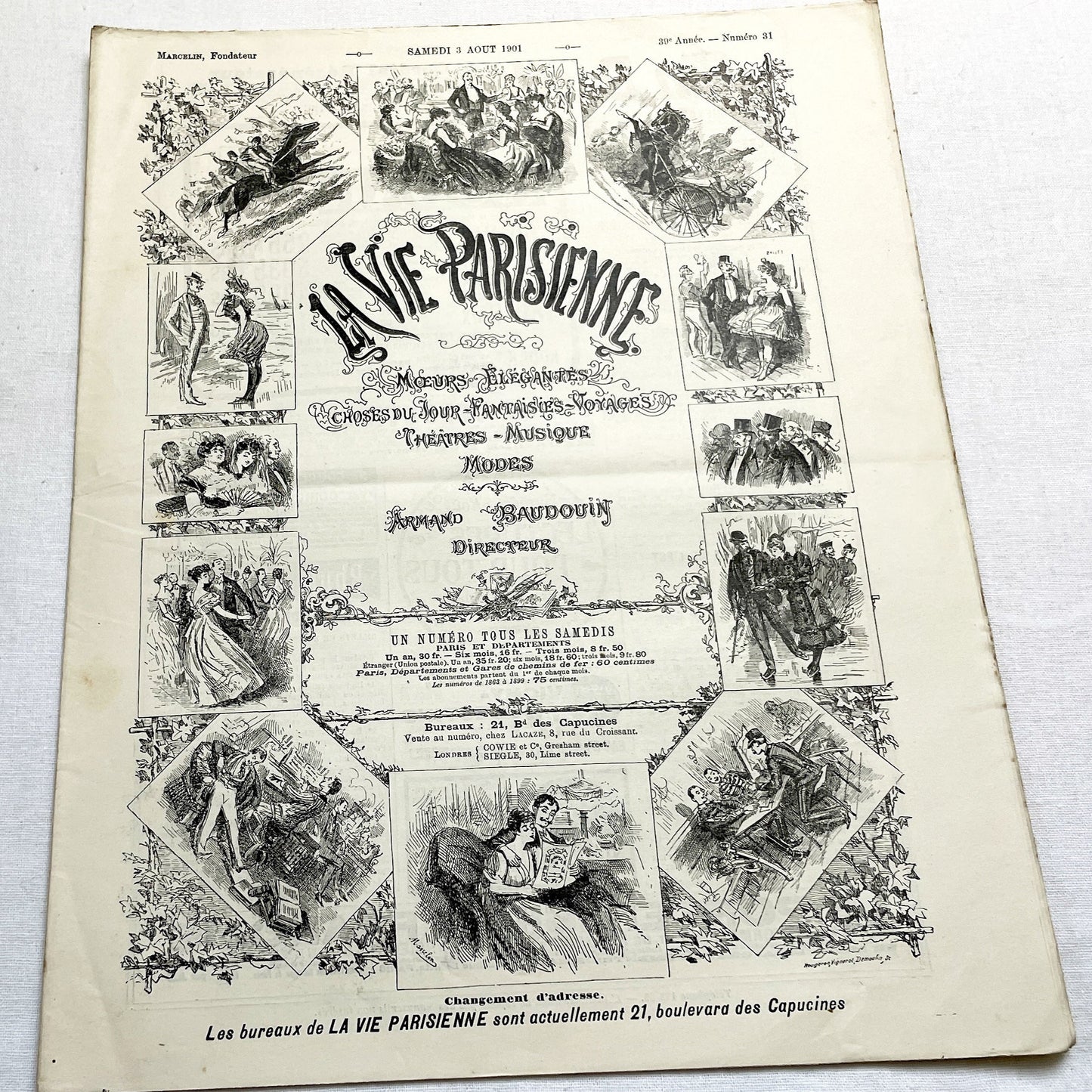 1900s - La Vie Parisienne French Illustrated Magazine - Belle Époque Satirical Journal - Paris Fashion & Art Review