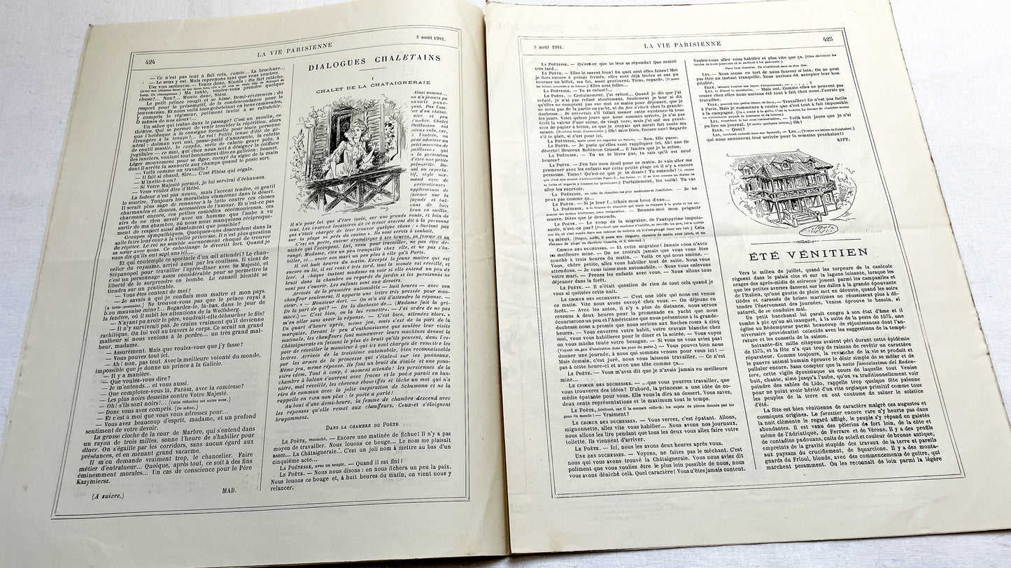 1900s - La Vie Parisienne French Illustrated Magazine - Belle Époque Satirical Journal - Paris Fashion & Art Review