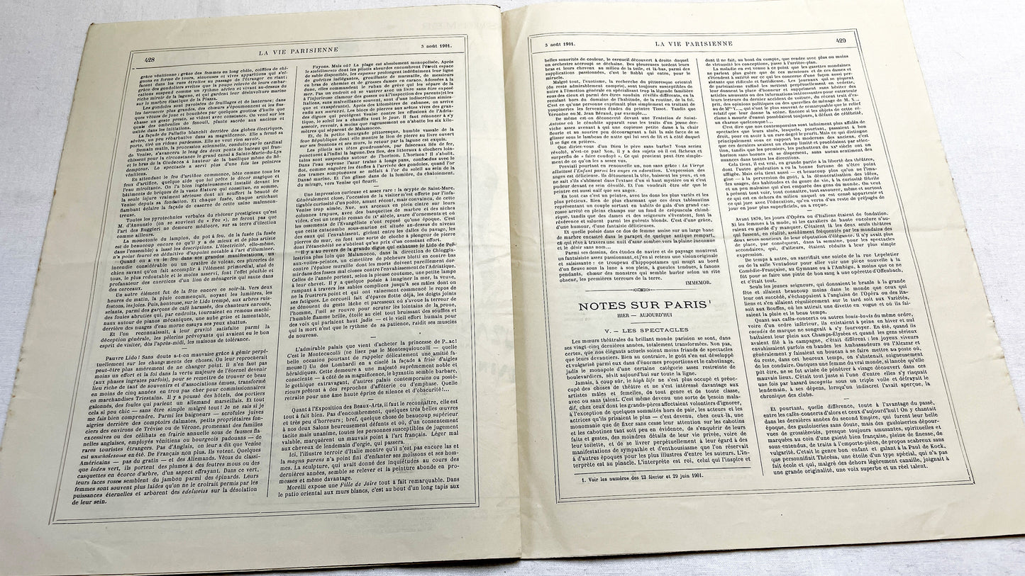 1900s - La Vie Parisienne French Illustrated Magazine - Belle Époque Satirical Journal - Paris Fashion & Art Review