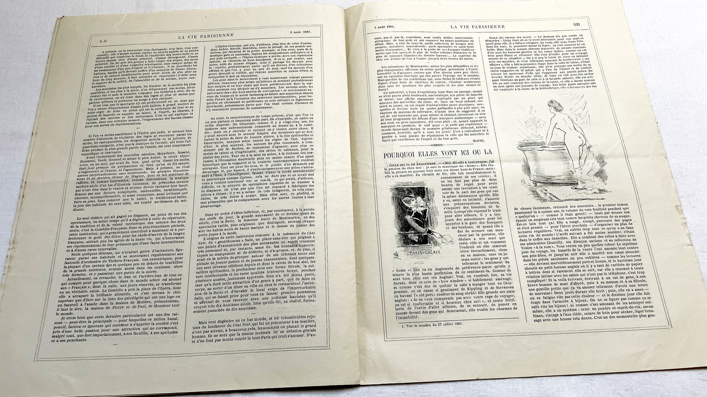 1900s - La Vie Parisienne French Illustrated Magazine - Belle Époque Satirical Journal - Paris Fashion & Art Review
