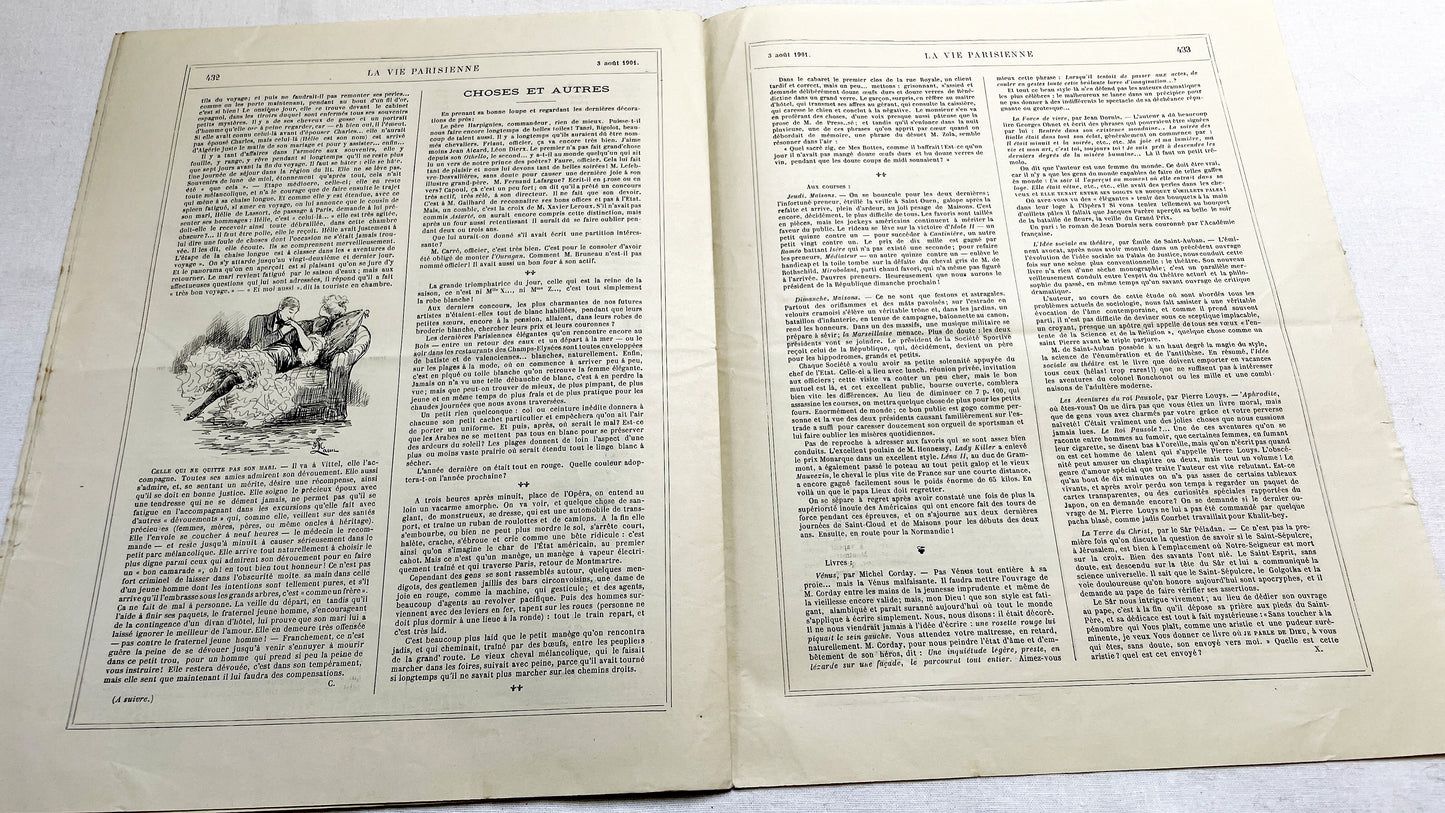 1900s - La Vie Parisienne French Illustrated Magazine - Belle Époque Satirical Journal - Paris Fashion & Art Review