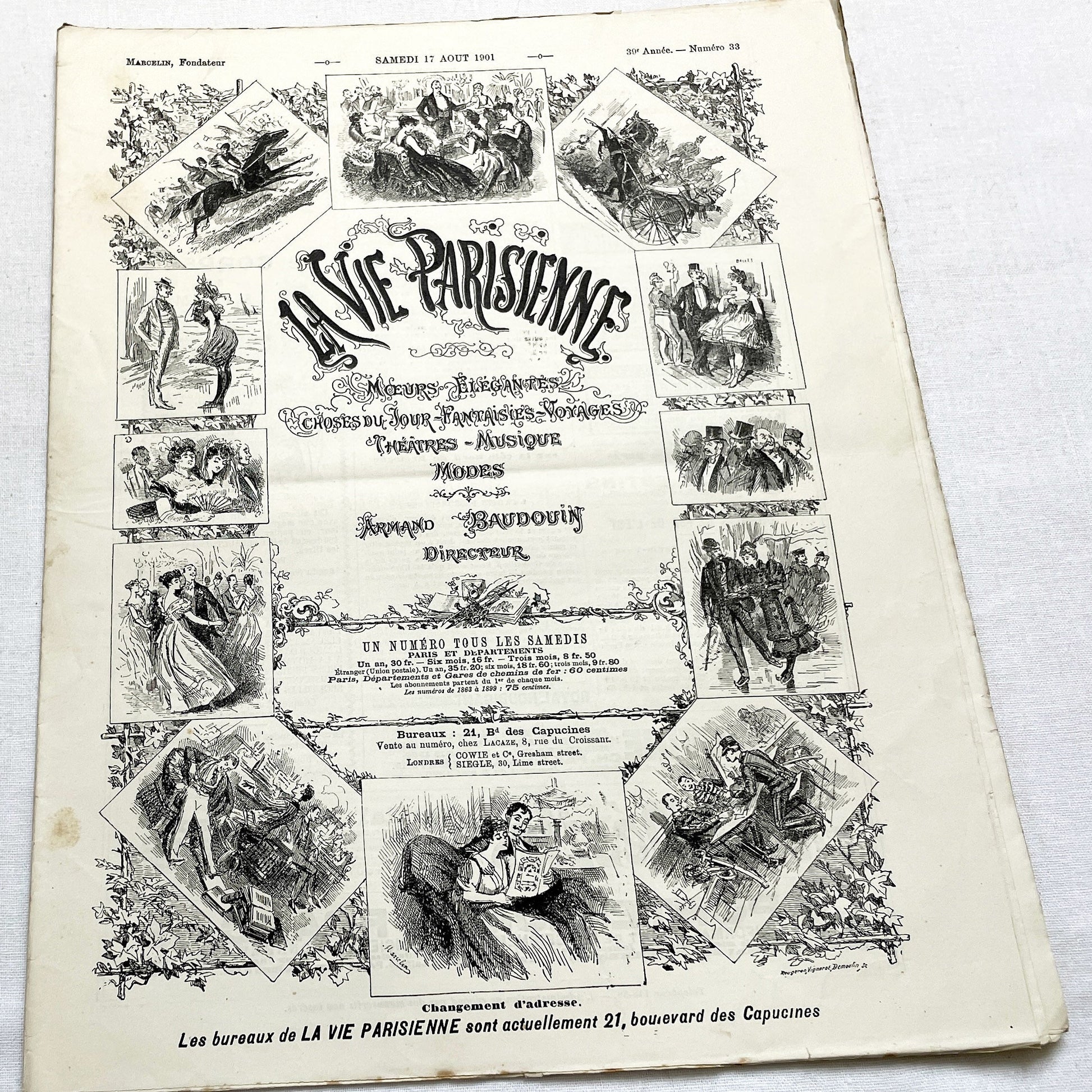 1900s - La Vie Parisienne French Illustrated Magazine - Belle Époque Satirical Journal - Paris Fashion & Art Review