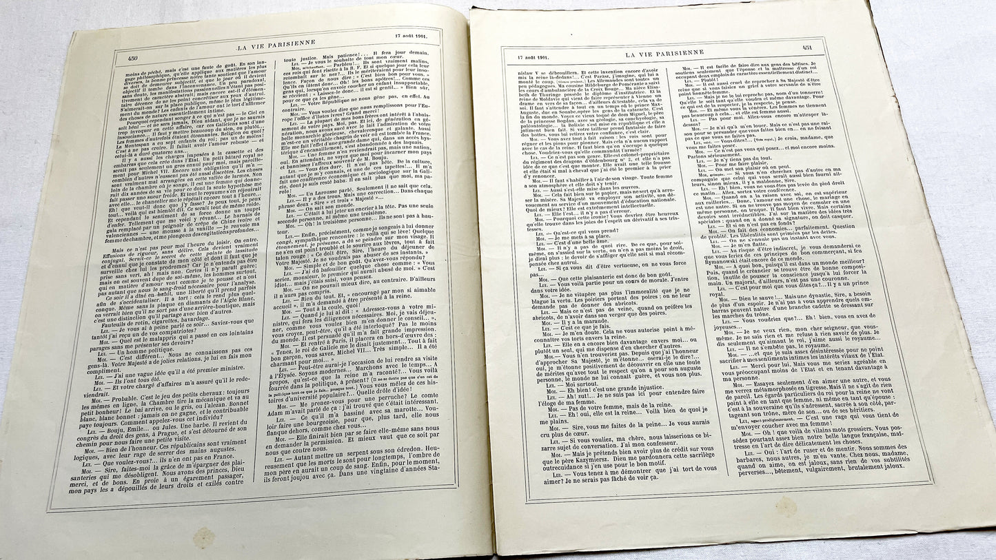 1900s - La Vie Parisienne French Illustrated Magazine - Belle Époque Satirical Journal - Paris Fashion & Art Review