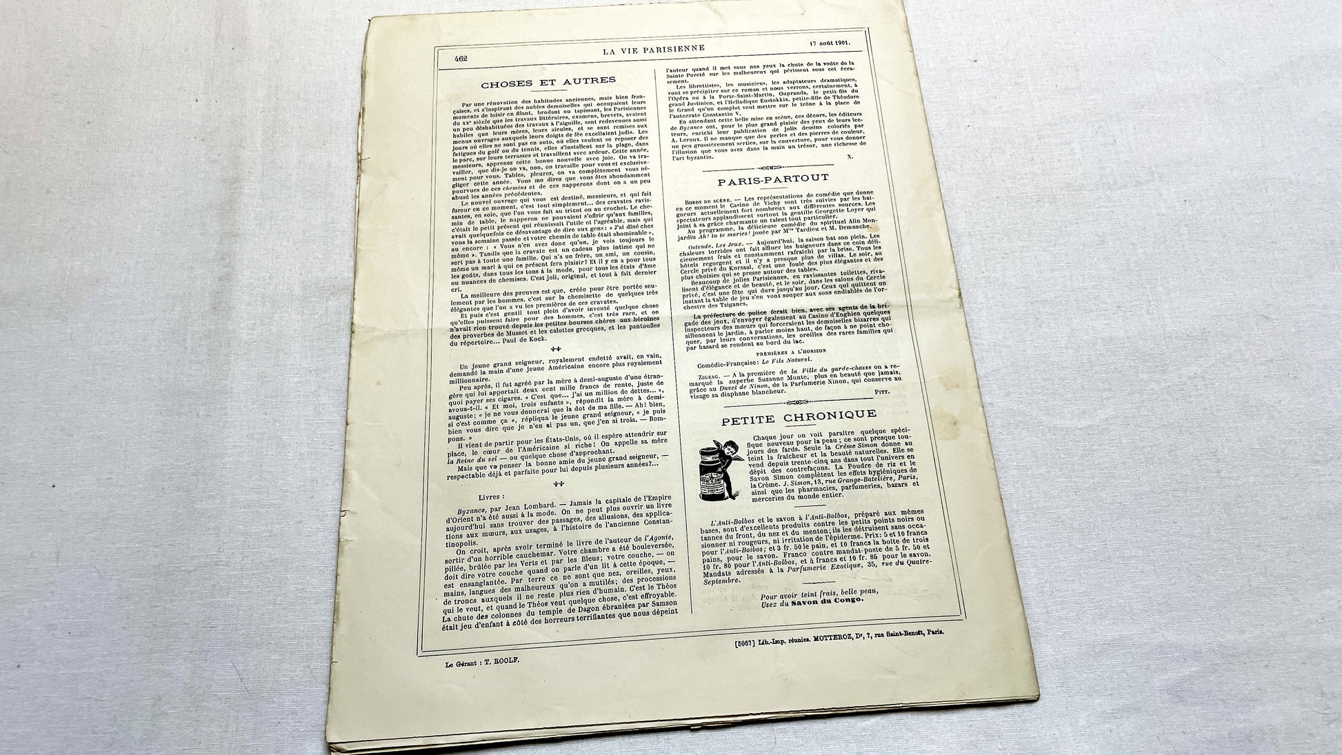 1900s - La Vie Parisienne French Illustrated Magazine - Belle Époque Satirical Journal - Paris Fashion & Art Review