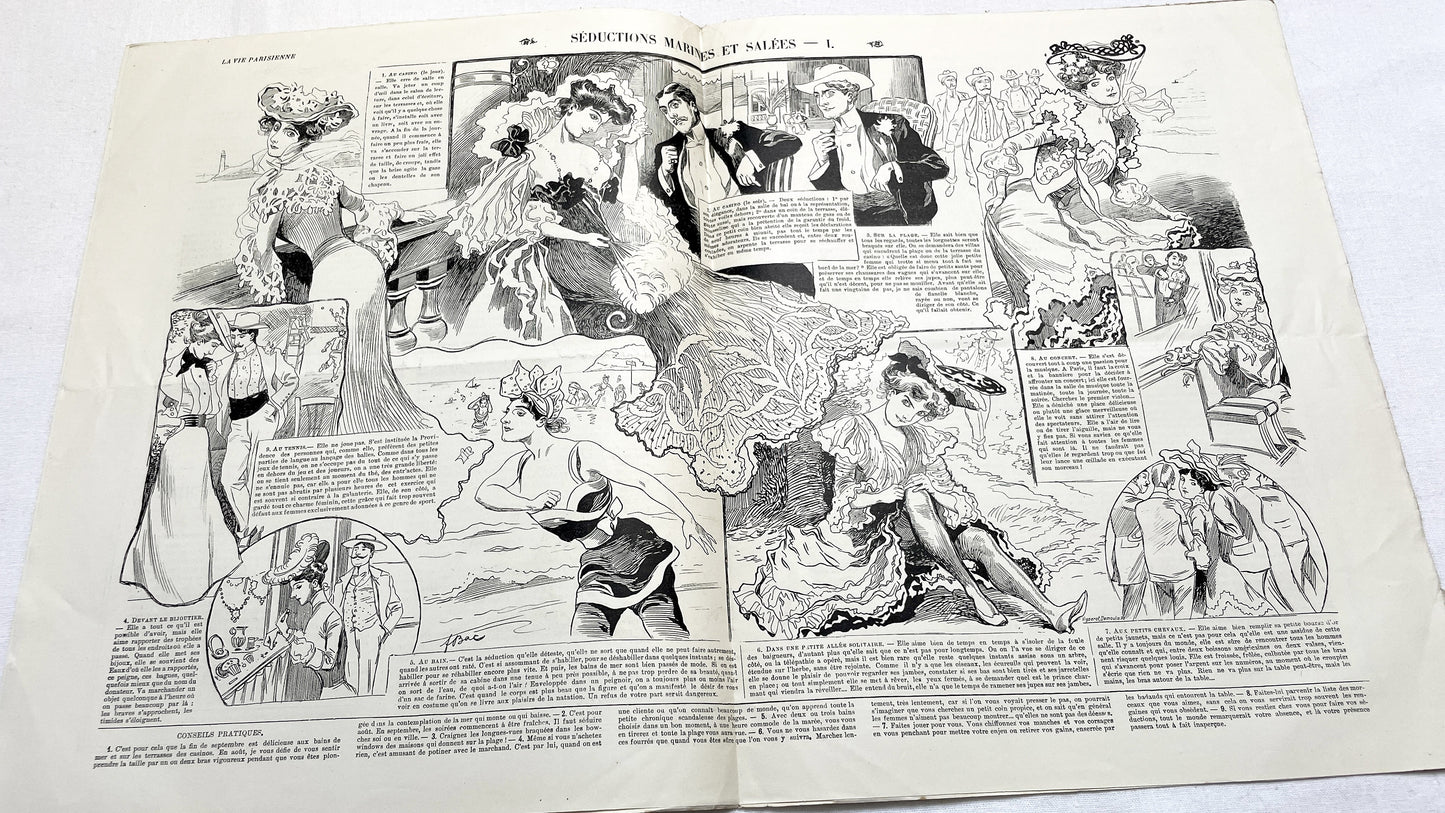1900s - La Vie Parisienne French Illustrated Magazine - Belle Époque Satirical Journal - Paris Fashion & Art Review