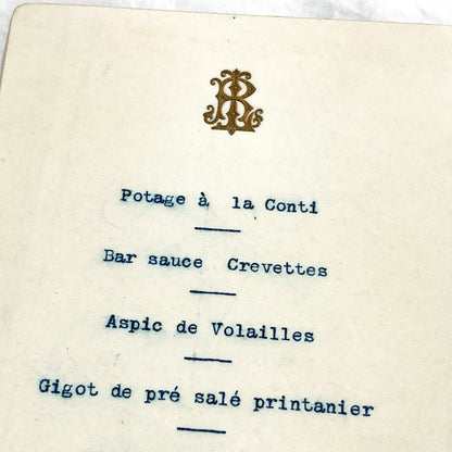 1910s - Vintage French Dinner Menu 1911 - Culinary History - Exquisite Belle Époque Dining Experience - Rare European Ephemera Collectible