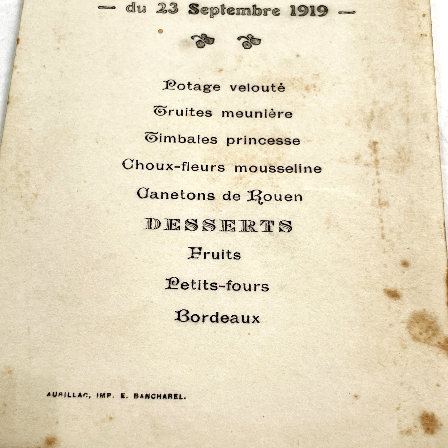 1910s - French Restaurant Menu Card - Fine Dining Experience - Historic Culinary Document - Dinner Program - Vintage Stylz