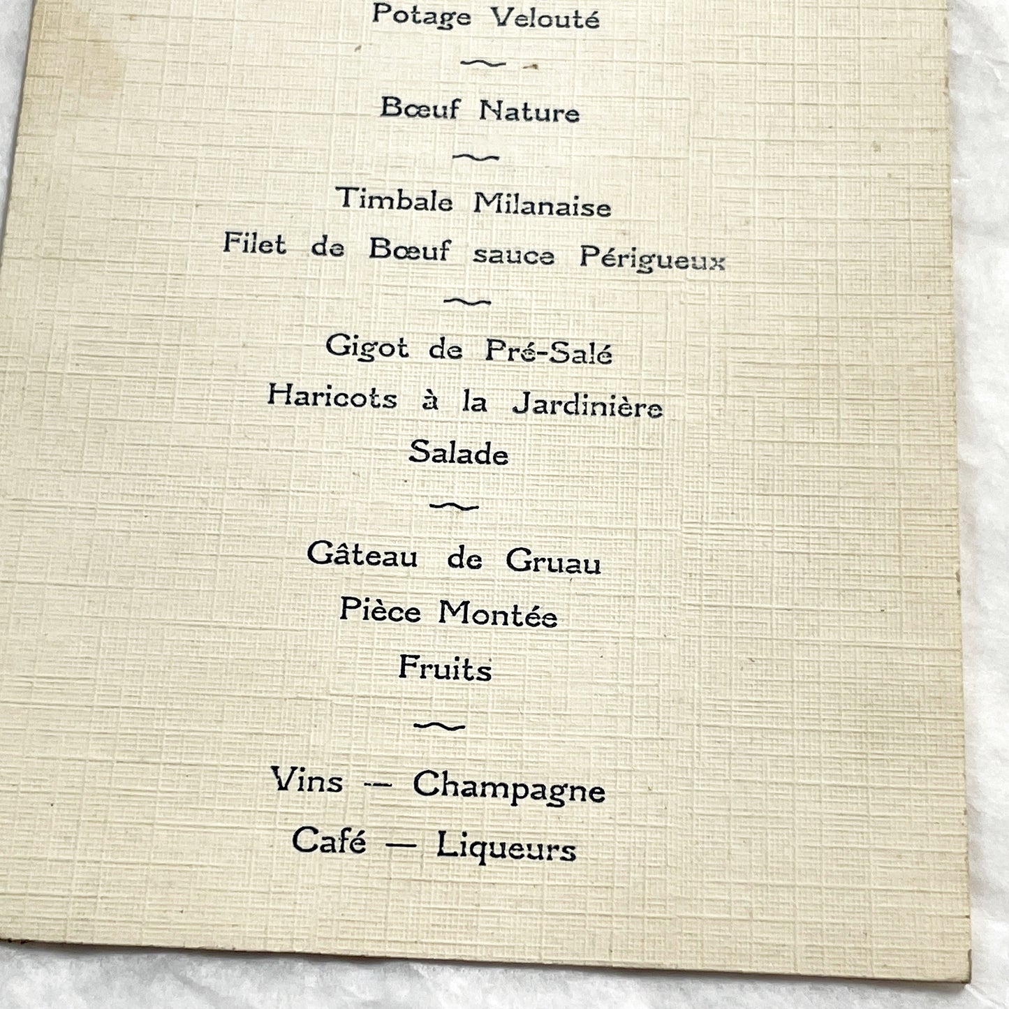 1910s - French Dinner and Lunch Menu - Elegant Vintage Event Card with Swans - Historical Culinary Document - WWI Era Fine Dining