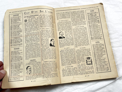 1930s - Vintage French Almanac 1938 - Illustrated Catholic Historical Annual - Paris Bonne Presse Religious Chronicle Pre-WWII Era