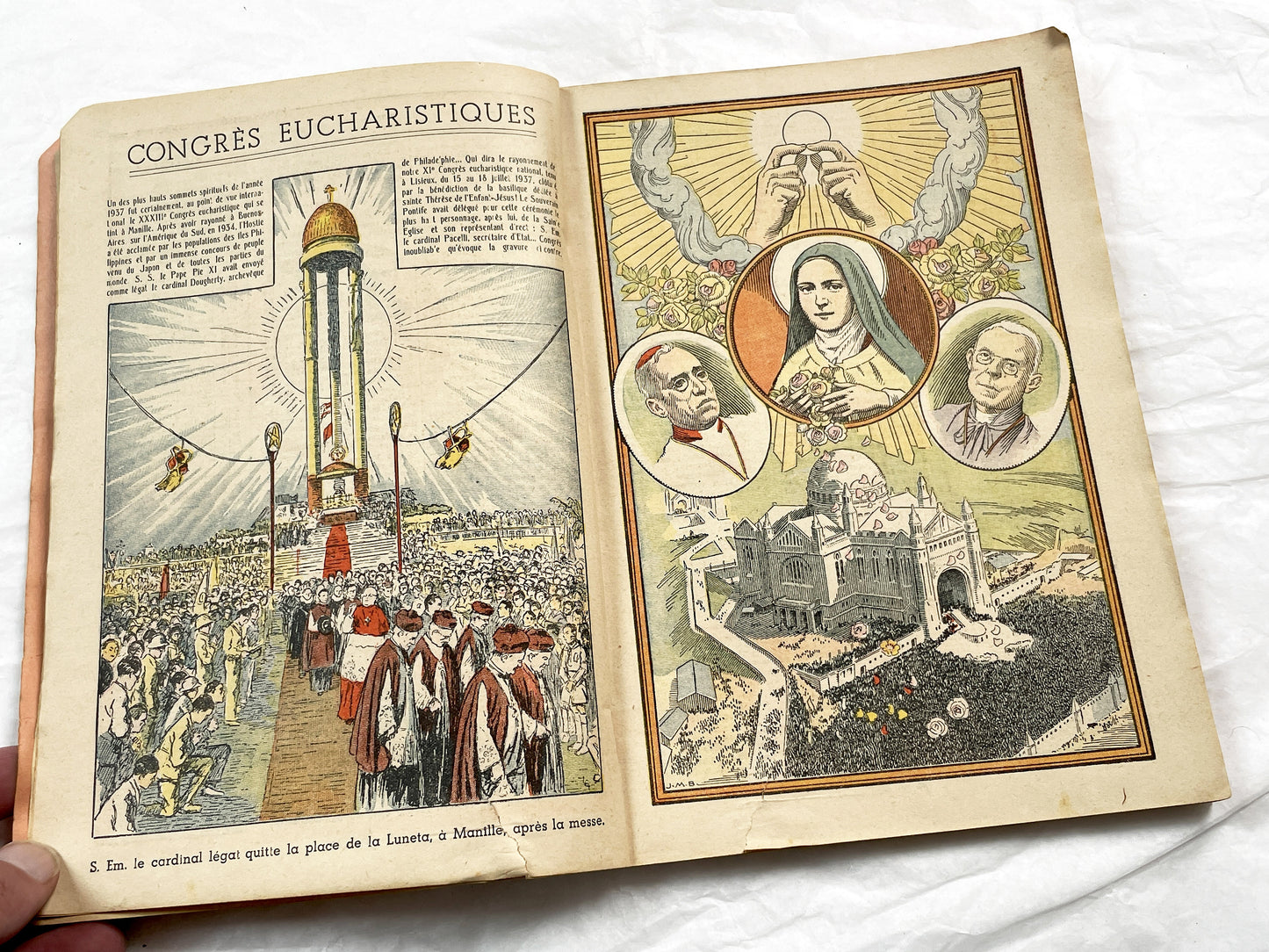 1930s - Vintage French Almanac 1938 - Illustrated Catholic Historical Annual - Paris Bonne Presse Religious Chronicle Pre-WWII Era