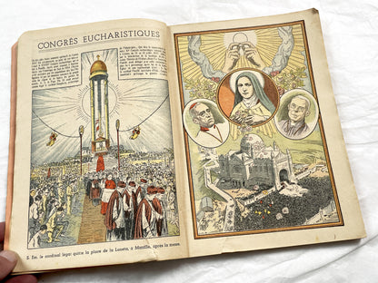 1930s - Vintage French Almanac 1938 - Illustrated Catholic Historical Annual - Paris Bonne Presse Religious Chronicle Pre-WWII Era