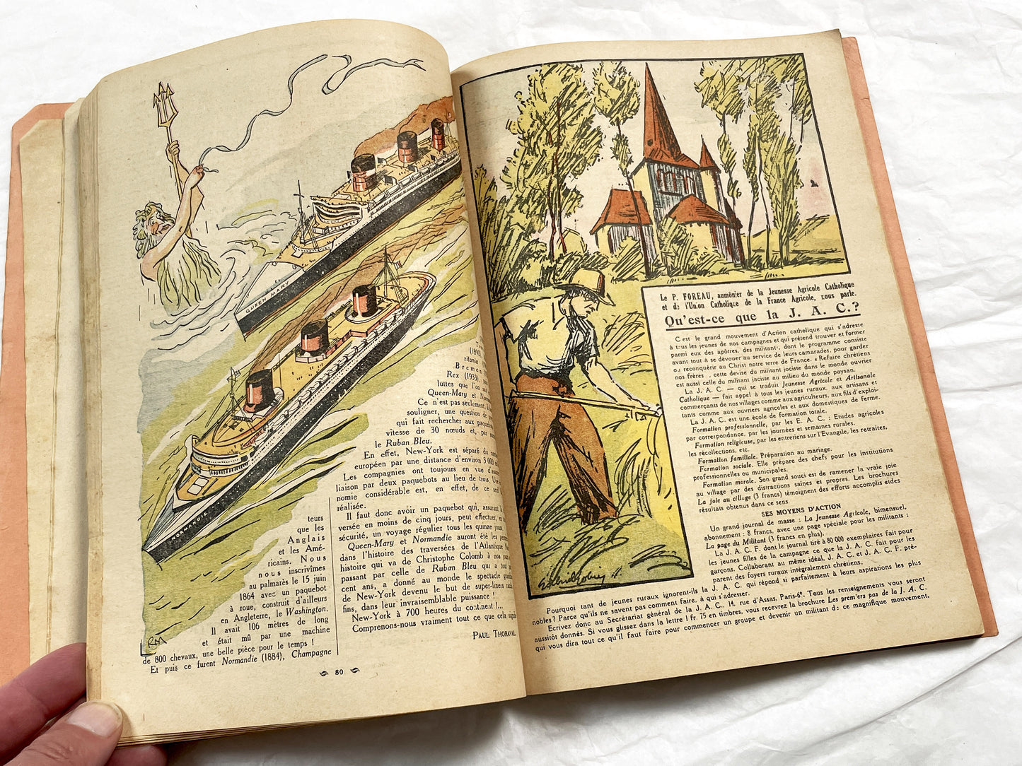 1930s - Vintage French Almanac 1938 - Illustrated Catholic Historical Annual - Paris Bonne Presse Religious Chronicle Pre-WWII Era