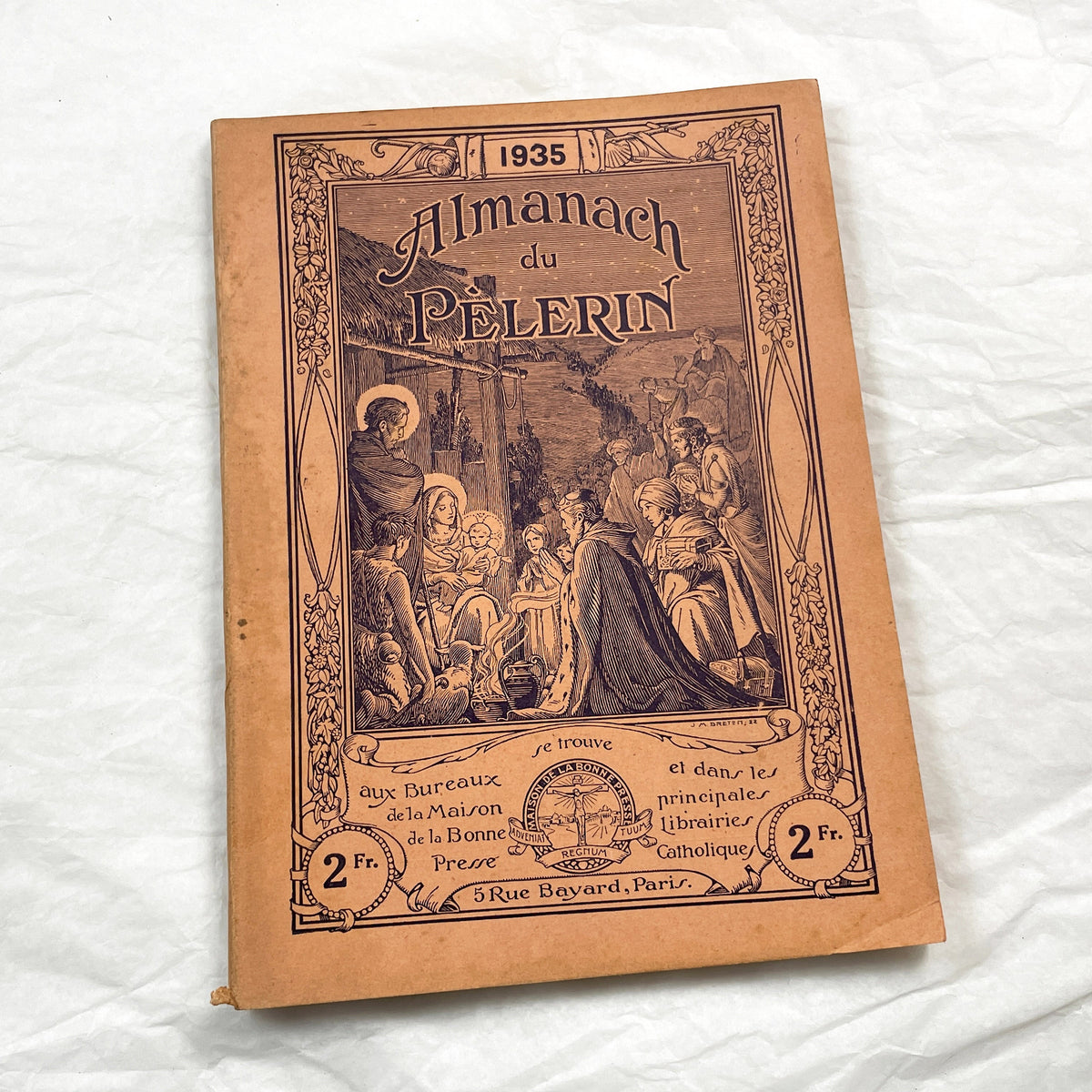 1930s - Vintage French Religious Almanac - Catholic Almanac - Illustrated Annual Book - Maison de la Bonne Presse - Historical - Collectible