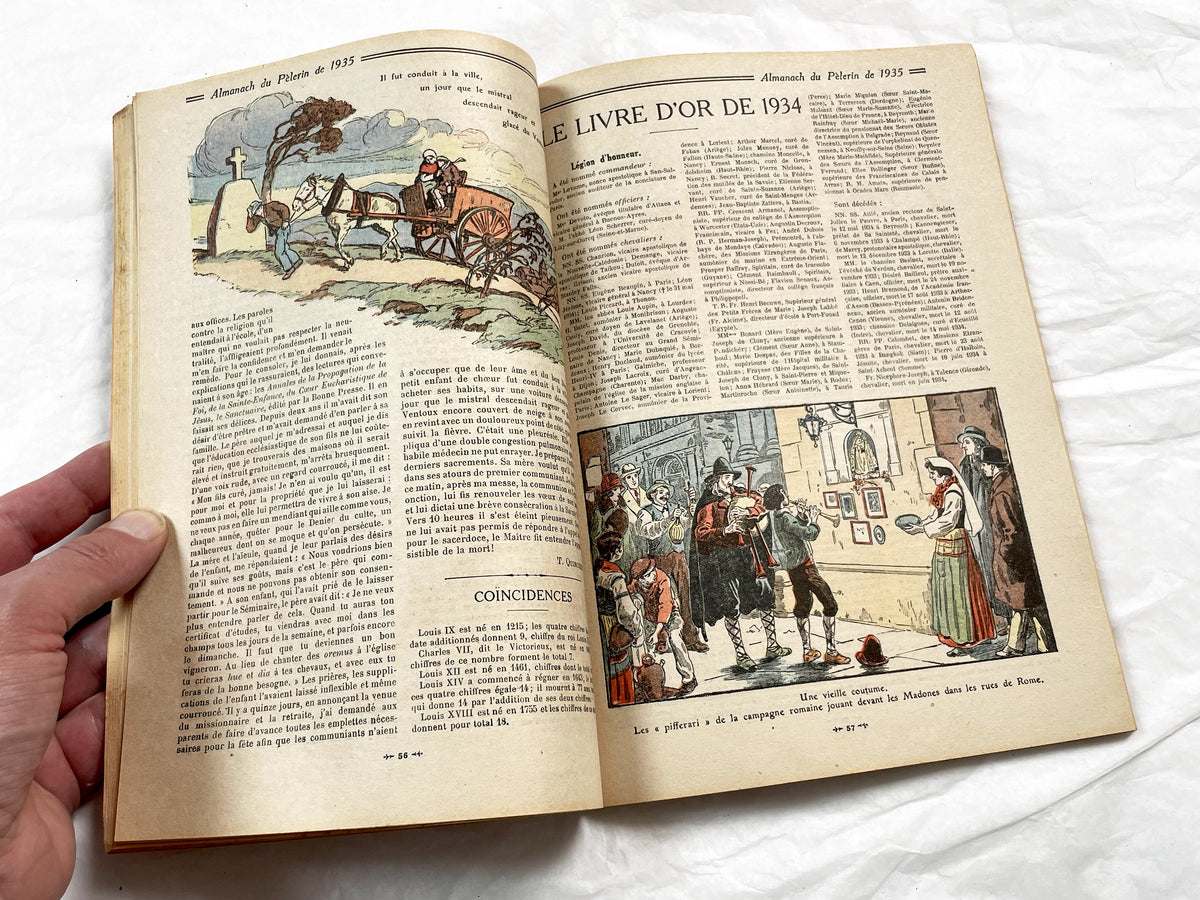 1930s - Vintage French Religious Almanac - Catholic Almanac - Illustrated Annual Book - Maison de la Bonne Presse - Historical - Collectible