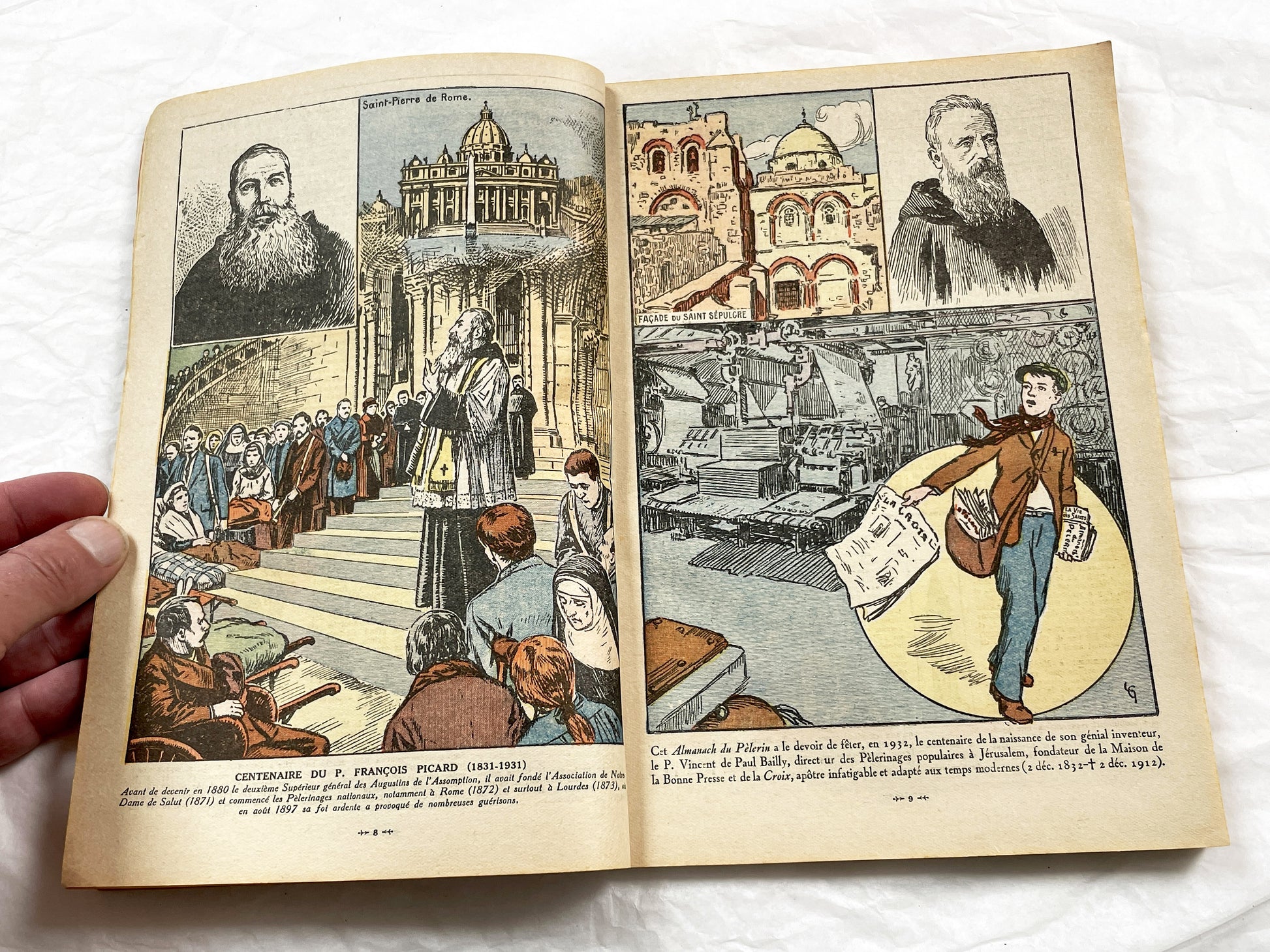 1930s - Antique 1933 French Catholic Pelerin Almanac - Vintage Religious Publication - Illustrated Calendar - Paris Good Press Collectible