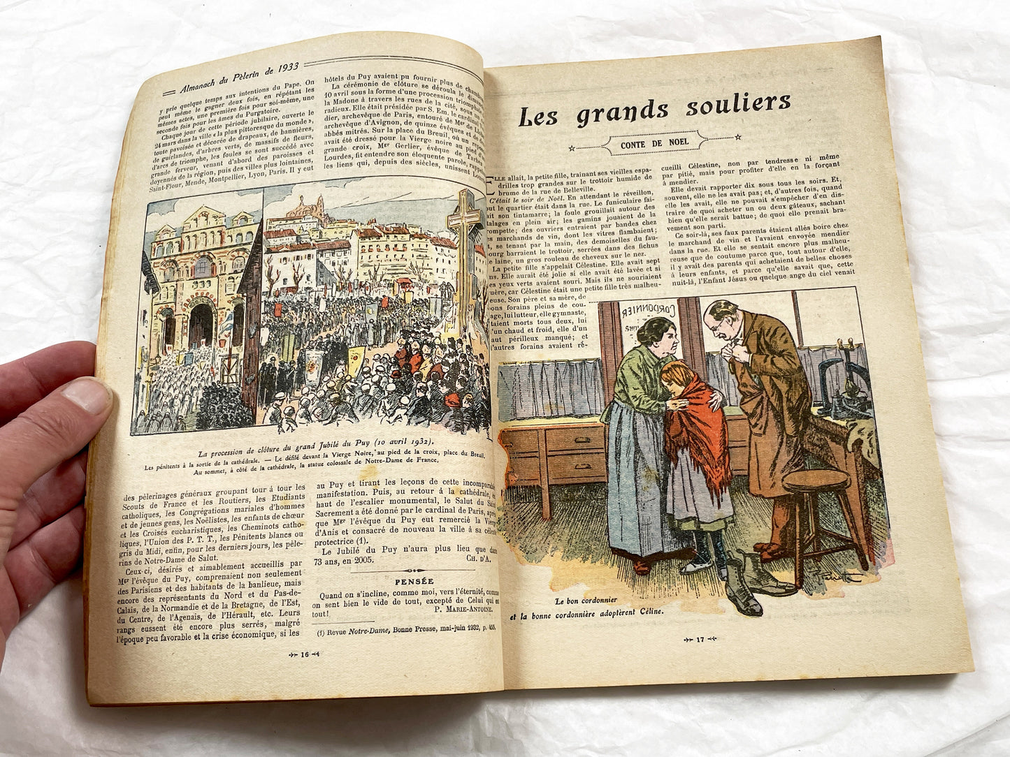 1930s - Antique 1933 French Catholic Pelerin Almanac - Vintage Religious Publication - Illustrated Calendar - Paris Good Press Collectible
