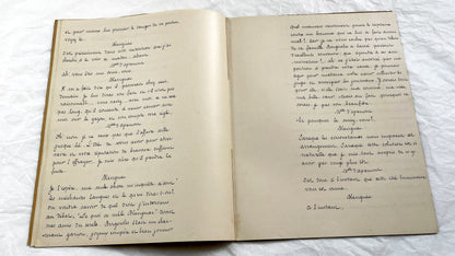 Late 19th - Vintage 31 pages French Play Manuscript - Original Handwritten Theatrical Script - Antique Performing Arts Document