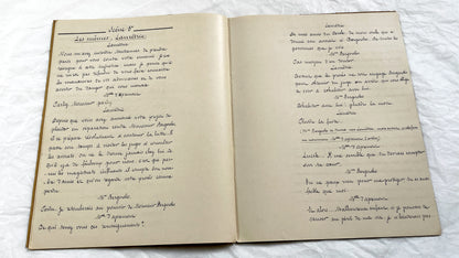 Late 19th - Vintage 31 pages French Play Manuscript - Original Handwritten Theatrical Script - Antique Performing Arts Document
