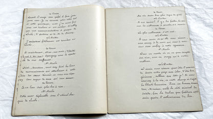 Late 19th - French 18 pages Play Manuscript - Original Handwritten Theatrical Script - Dramatic French Play Script - Archival Document