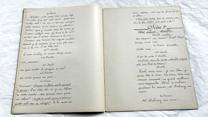 Late 19th - French 18 pages Play Manuscript - Original Handwritten Theatrical Script - Dramatic French Play Script - Archival Document