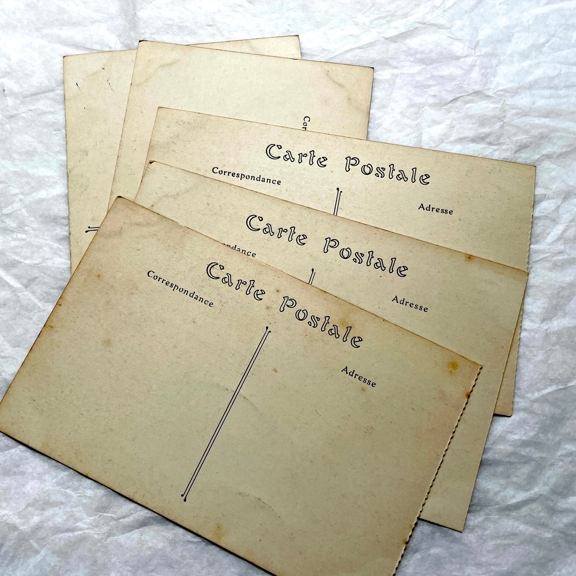 1910s lot of 5 French vintage postcards featuring Notre-Dame de Paris cathedral architecture and sculptures.