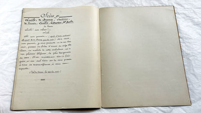 Late 19th - French 18 pages Play Manuscript - Original Handwritten Theatrical Script - Dramatic French Play Script - Archival Document
