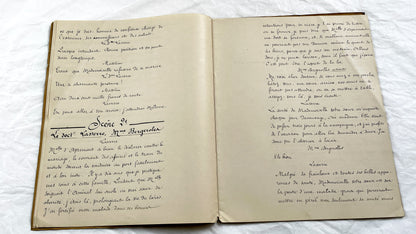 Late 19th - 33 pages Handwritten French Theatrical Play Script - Vintage Drama Manuscript - Literary Document - Paris Publisher