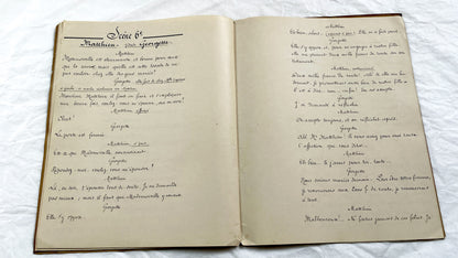 Late 19th - 33 pages Handwritten French Theatrical Play Script - Vintage Drama Manuscript - Literary Document - Paris Publisher