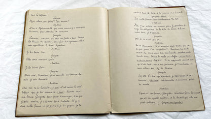 Late 19th - 33 pages Handwritten French Theatrical Play Script - Vintage Drama Manuscript - Literary Document - Paris Publisher