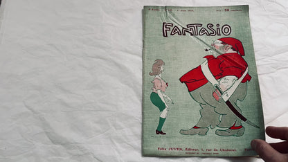 1910s - French magazine "Fantasio" with articles, photos, advertising, etc. - 1914 - 40 pages - First folded pages