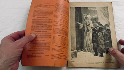 Late 19th - 1893 French Almanach du Pelerin - Antique Illustrated Catholic Almanac Book - Religious Calendar - Historical Publication